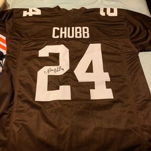 Nick Chubb signed jersey with jsa coa